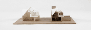 Stacey Lewis - London Architect - Architecture – A House for a Gardener, Munstead Wood - 1:200 Maquettes, Greyboard, Foamboard, Watercolour Paper, and White Card