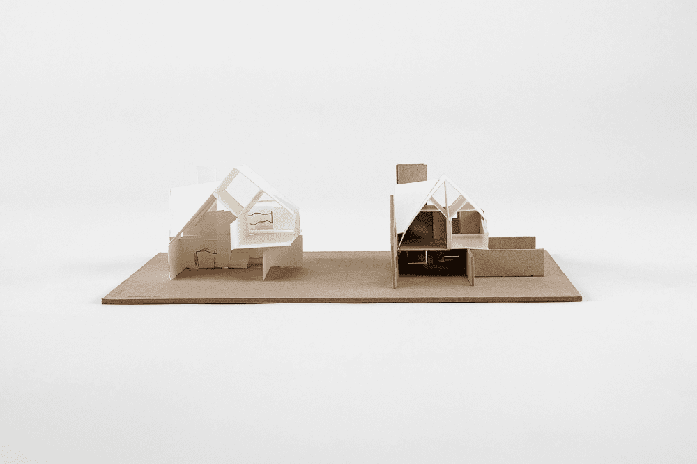 Stacey Lewis - London Architect - Architecture – A House for a Gardener, Munstead Wood - 1:200 Maquettes, Greyboard, Foamboard, Watercolour Paper, and White Card
