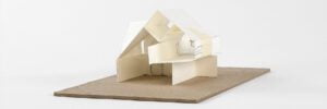 Stacey Lewis - London Architect. Architecture – A House for a Gardener, Munstead Wood - 1:200 Maquette, Watercolour Paper.