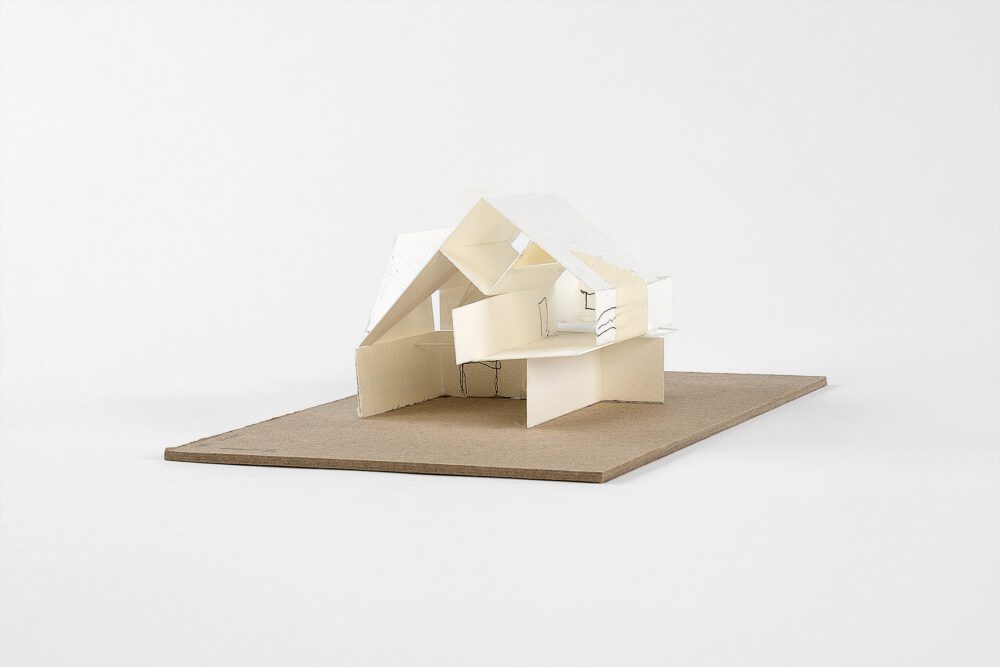Stacey Lewis - London Architect. Architecture – A House for a Gardener, Munstead Wood - 1:200 Maquette, Watercolour Paper.