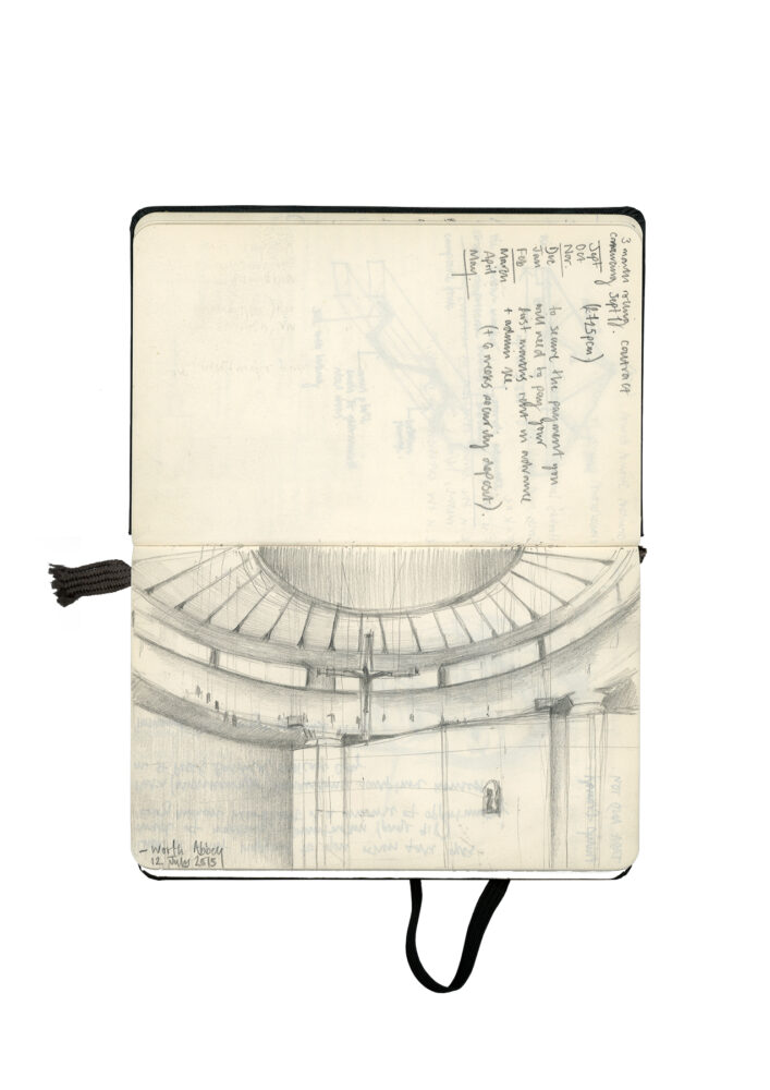 Stacey Lewis - London Architect - Sketchbook – Sketchbook II - Worth Abbey