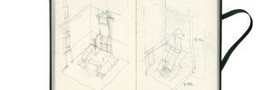 Stacey Lewis - Architect London - Sketchbook – Sketchbook VI - Laurentian Library, designed by Michelangelo, 1523-71 - Florence, Italy